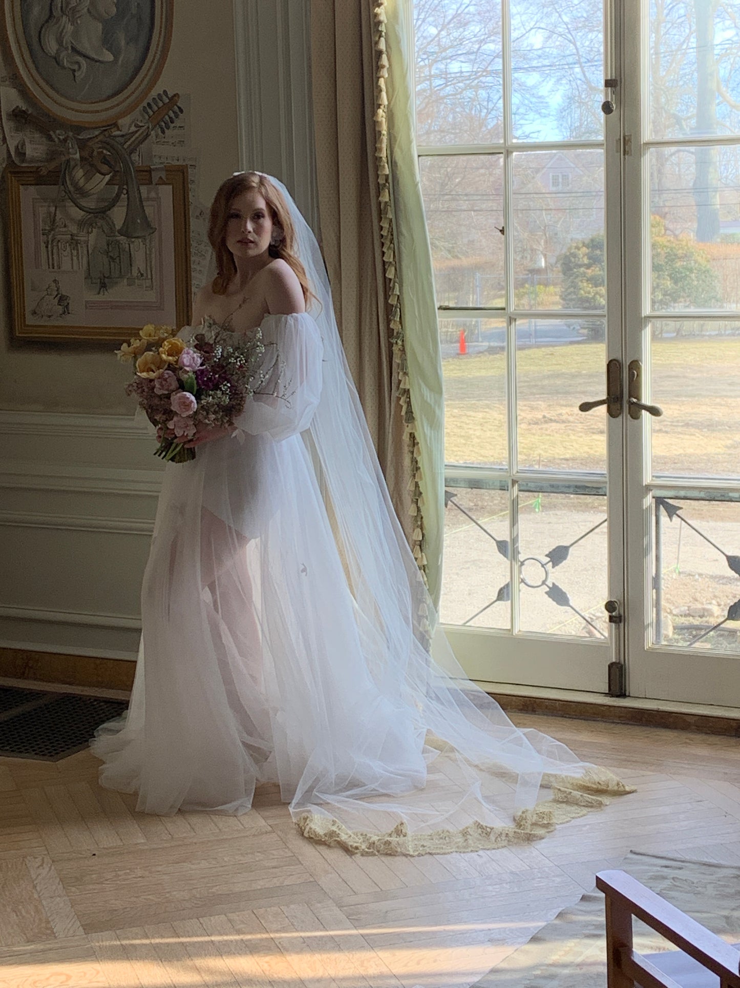 Davina cathedral veil by Dhibi Couture