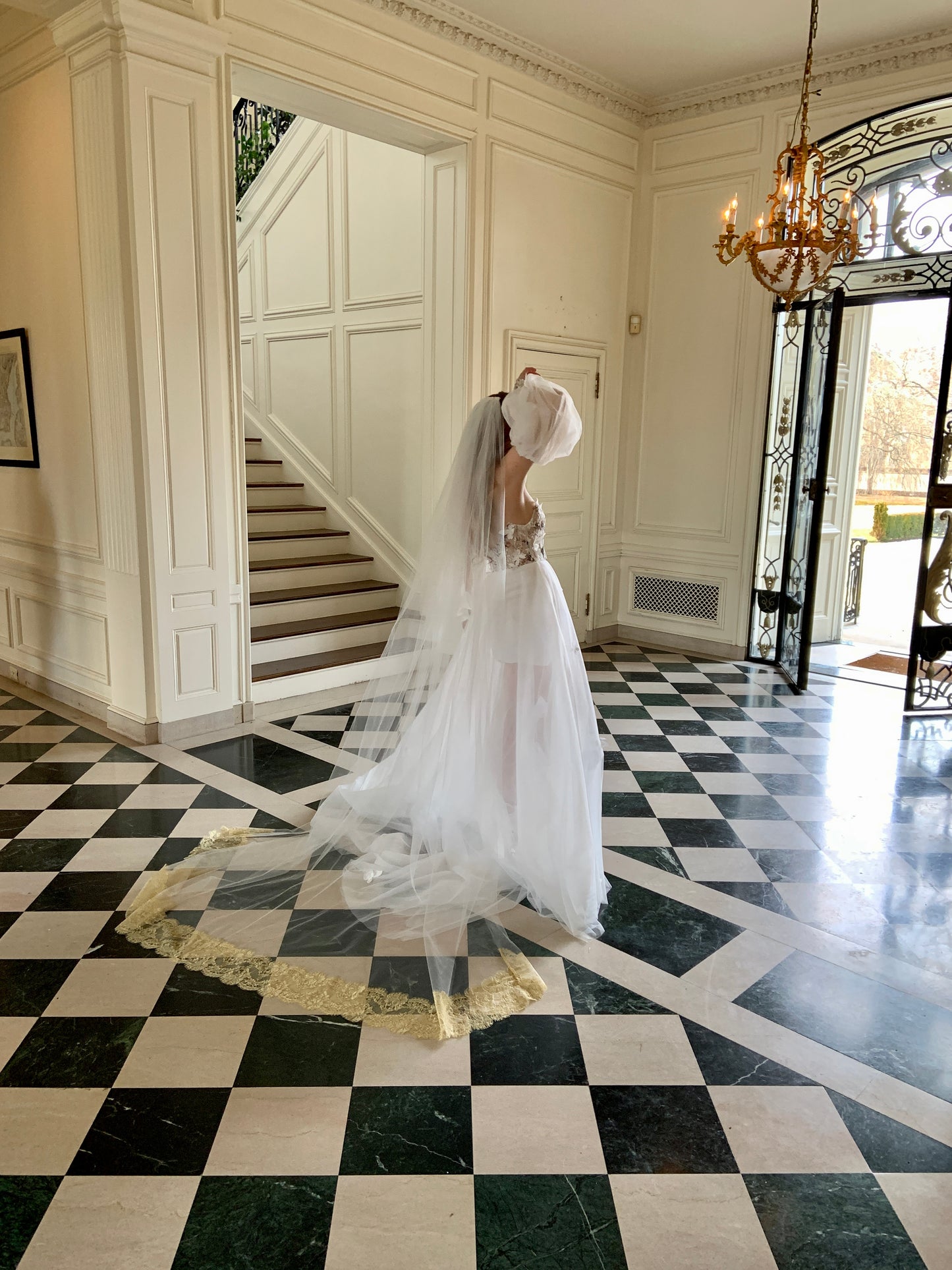 Davina Cathedral Veil by Dhibi Couture