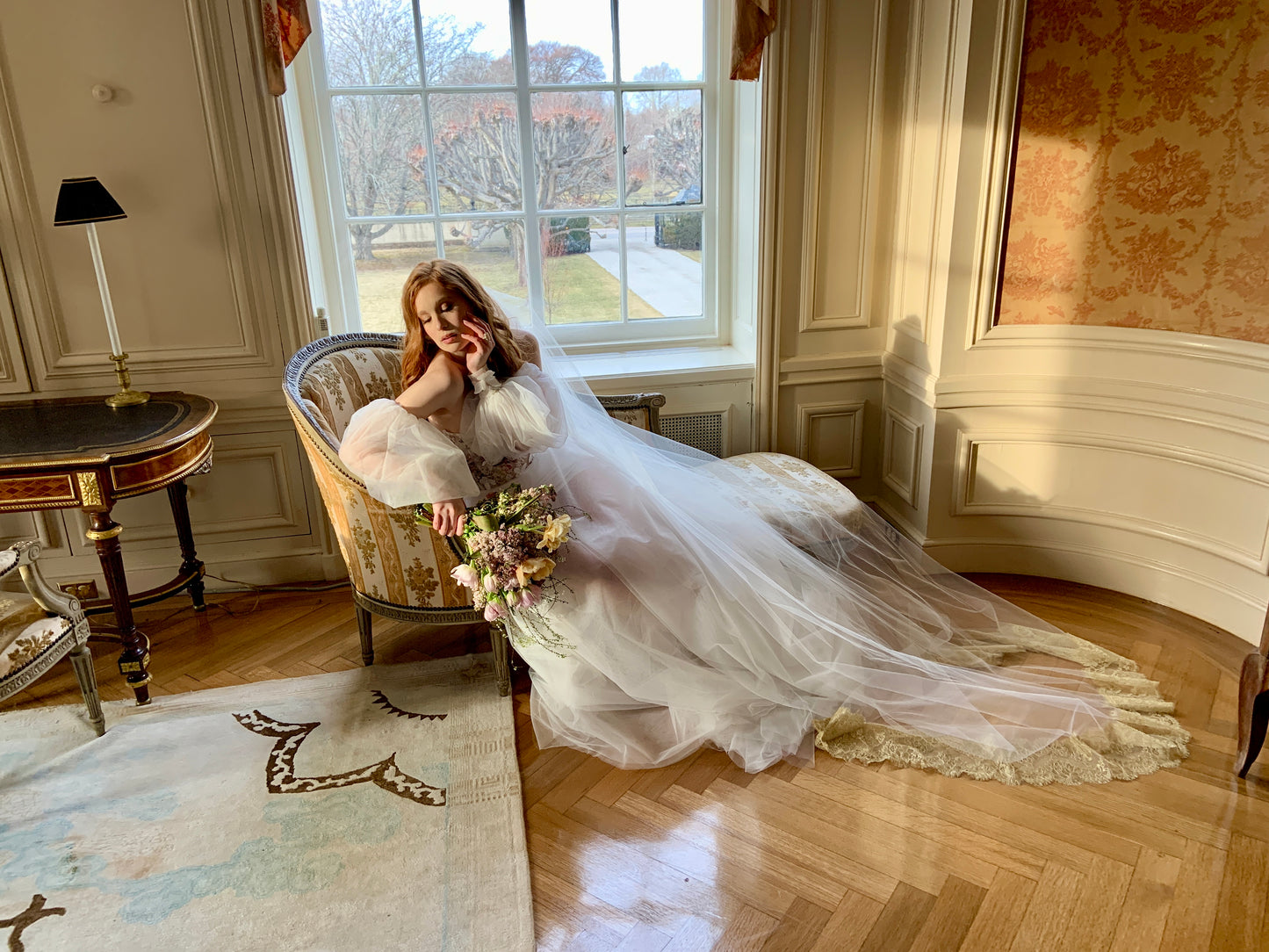 Davina cathedral veil by Dhibi Couture