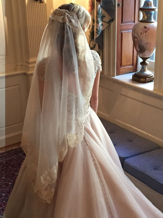 Krissy Dhibi Designs Couture Organza Veil